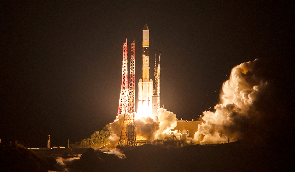 I6-F1 satellite launch at Tanegashima Space Center, Japan
